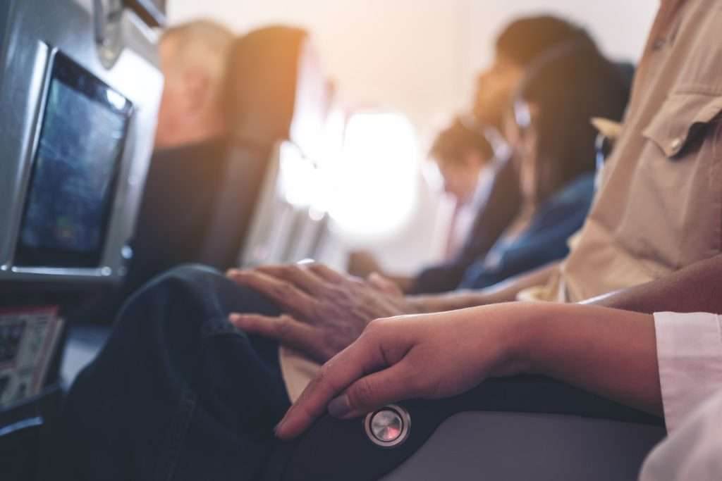 Passengers on a plane