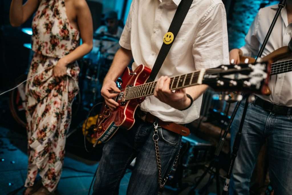 A band playing live
