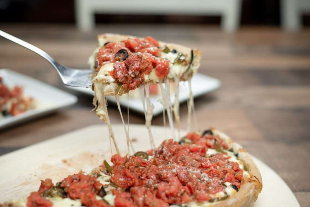 Deep dish pizza