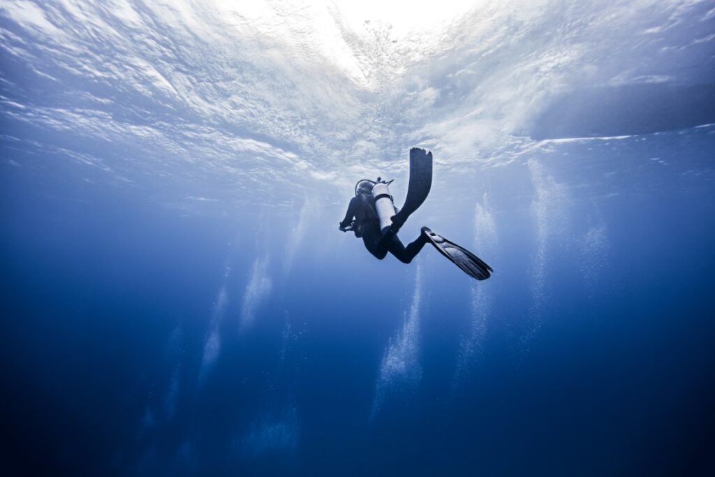 A person snorkeling